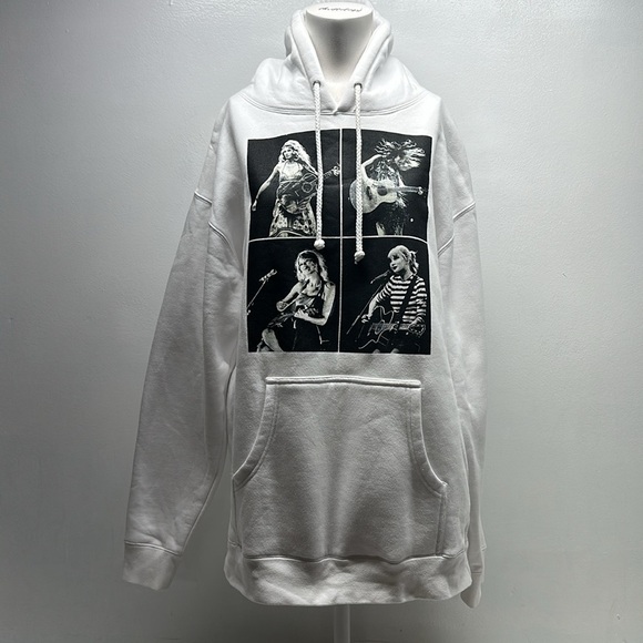 Taylor Swift The Eras Official Tour Hooded Sweatshirt Hoodie White Unisex Large - Picture 1 of 8